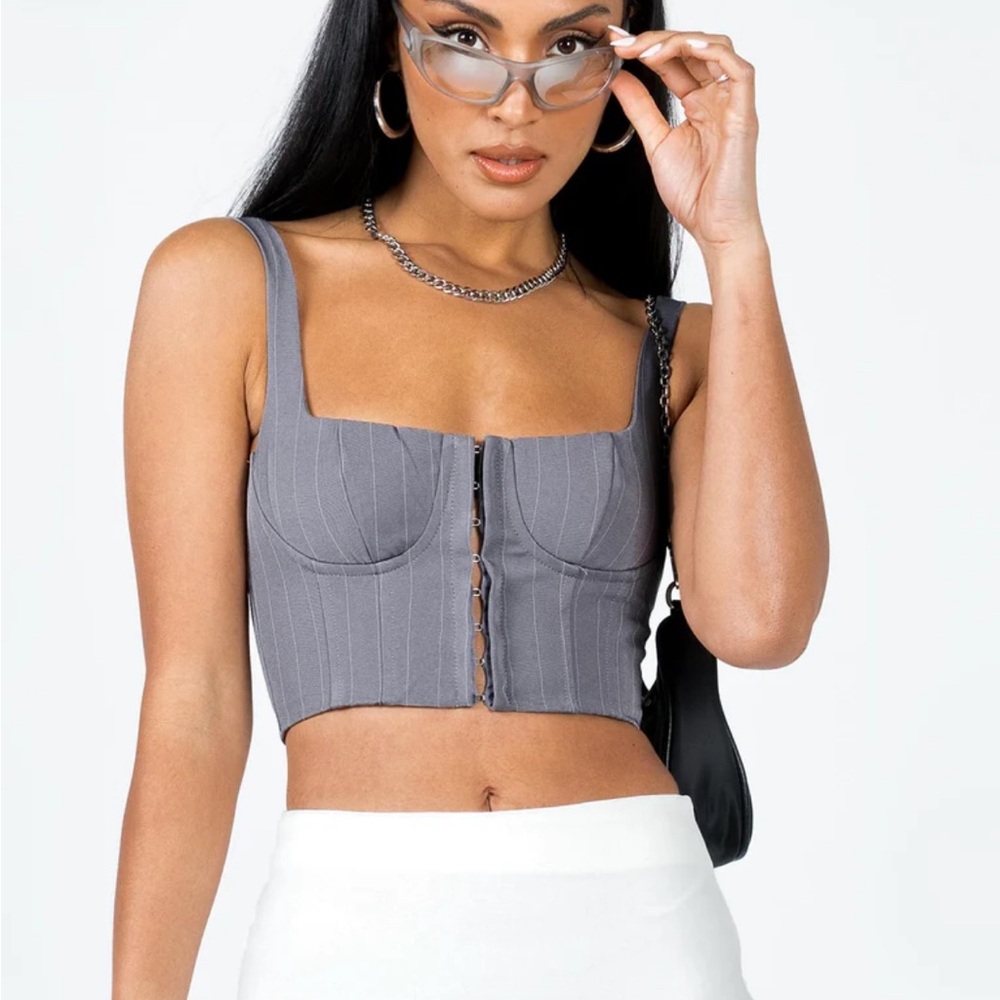 Princess Polly Carvy Top Slate
